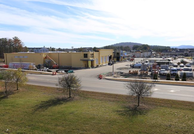 West side and front of Market Basket with rear of I Building and side of H Building at Settlers Green
